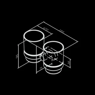 Стакан для зубных щеток AM.PM Sense  A74343400 хром